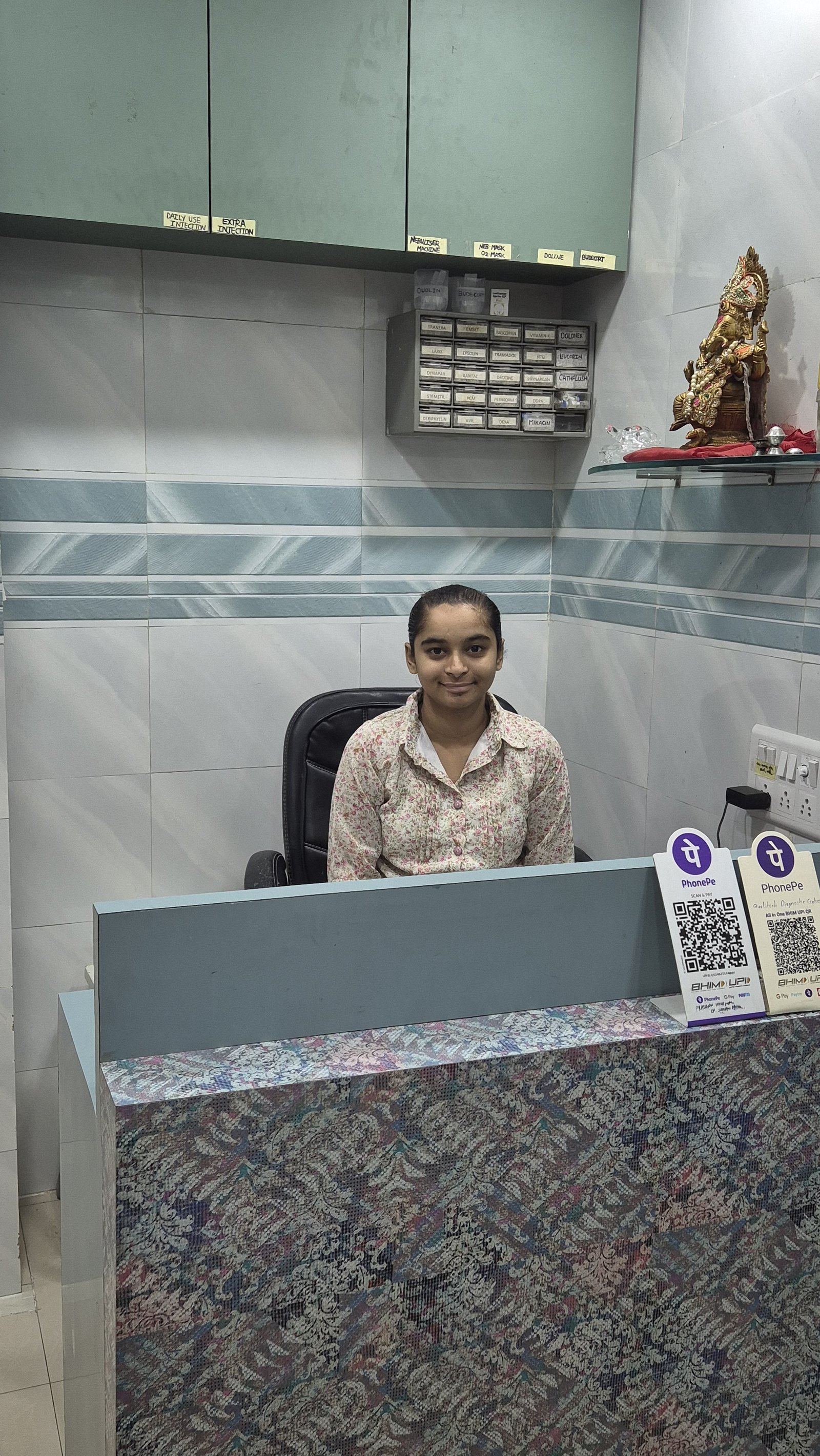 Reception and patient assistance desk